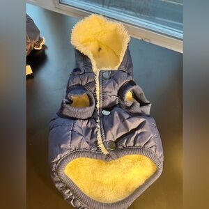 XS dog coat navy blue